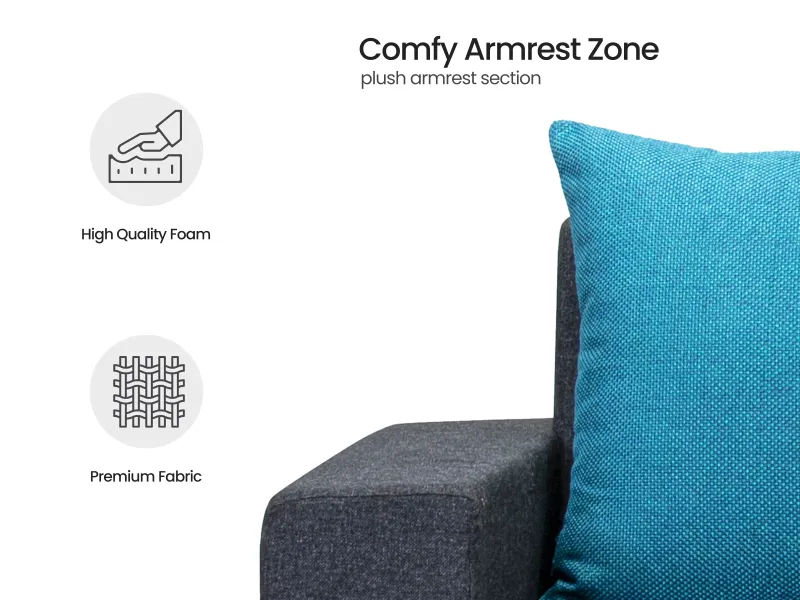 Hugo Upholstered Two Seater Sofa in Livid Color